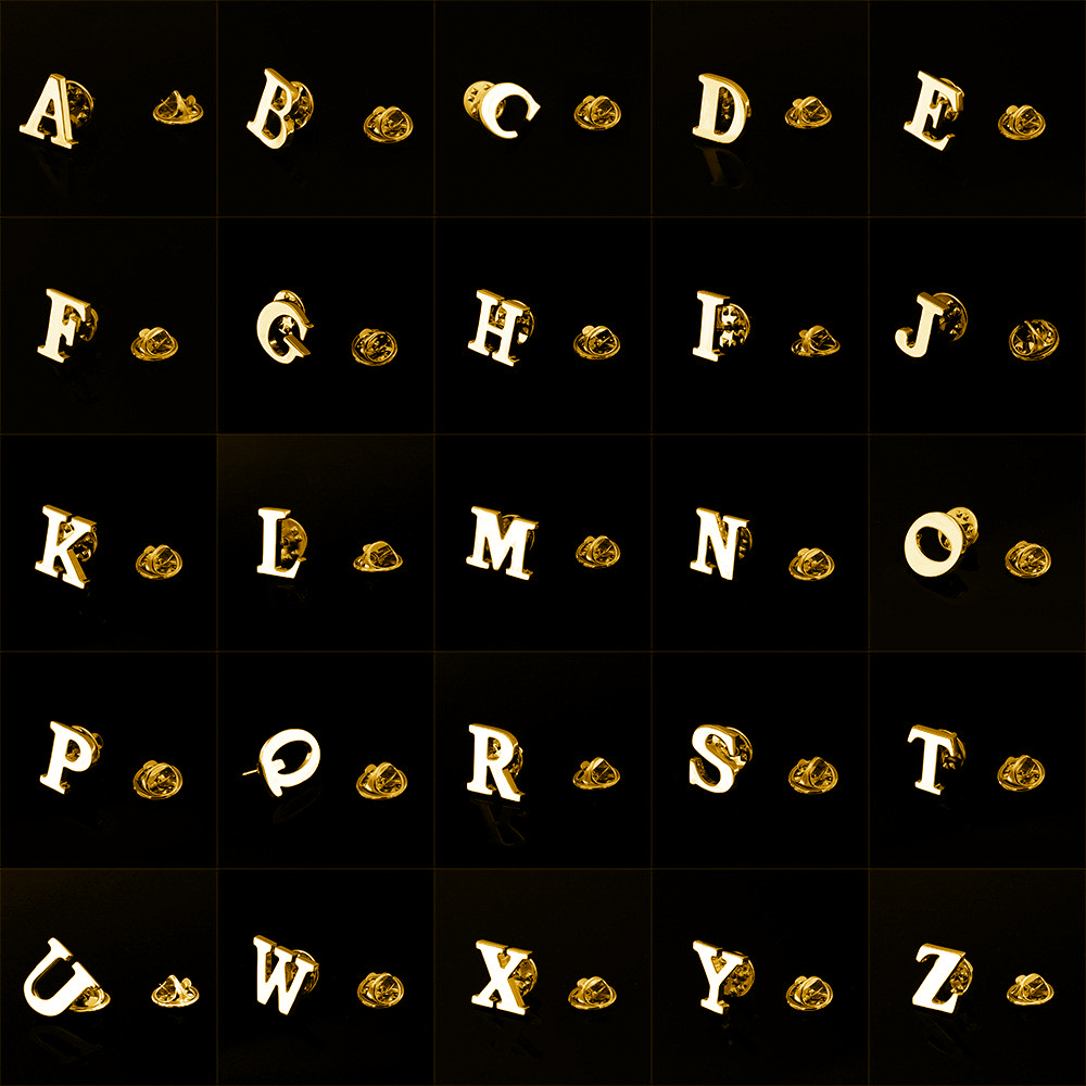 Embroidery Letter M - جودة النحاس الأولي A إلى Z
