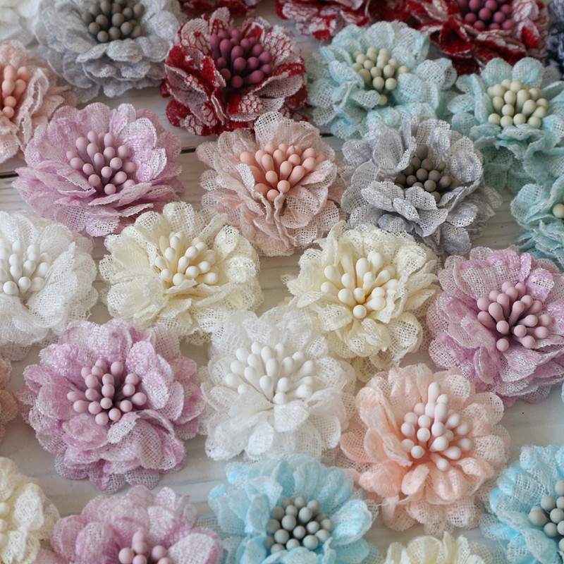 Embroidery Daisy Flower - 10 قطعة 3 سنتيمتر اليدوية الصغيرة