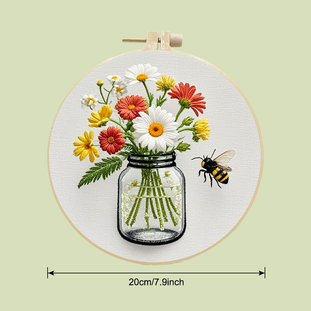 1 قطعة مجموعات التطريز ديزي زه - مراجعة Embroidery Daisy Flower وسعره
