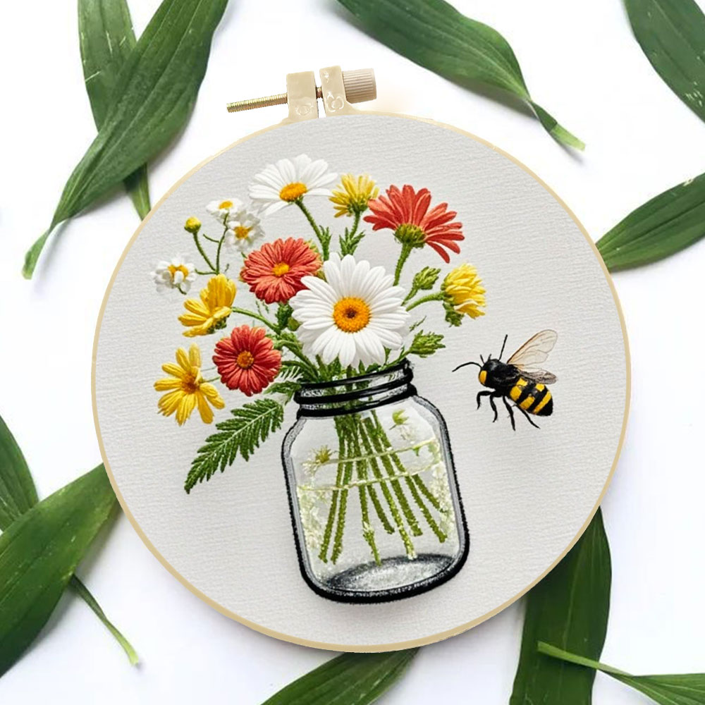 1 قطعة مجموعات التطريز ديزي زه - مراجعة Embroidery Daisy Flower وسعره