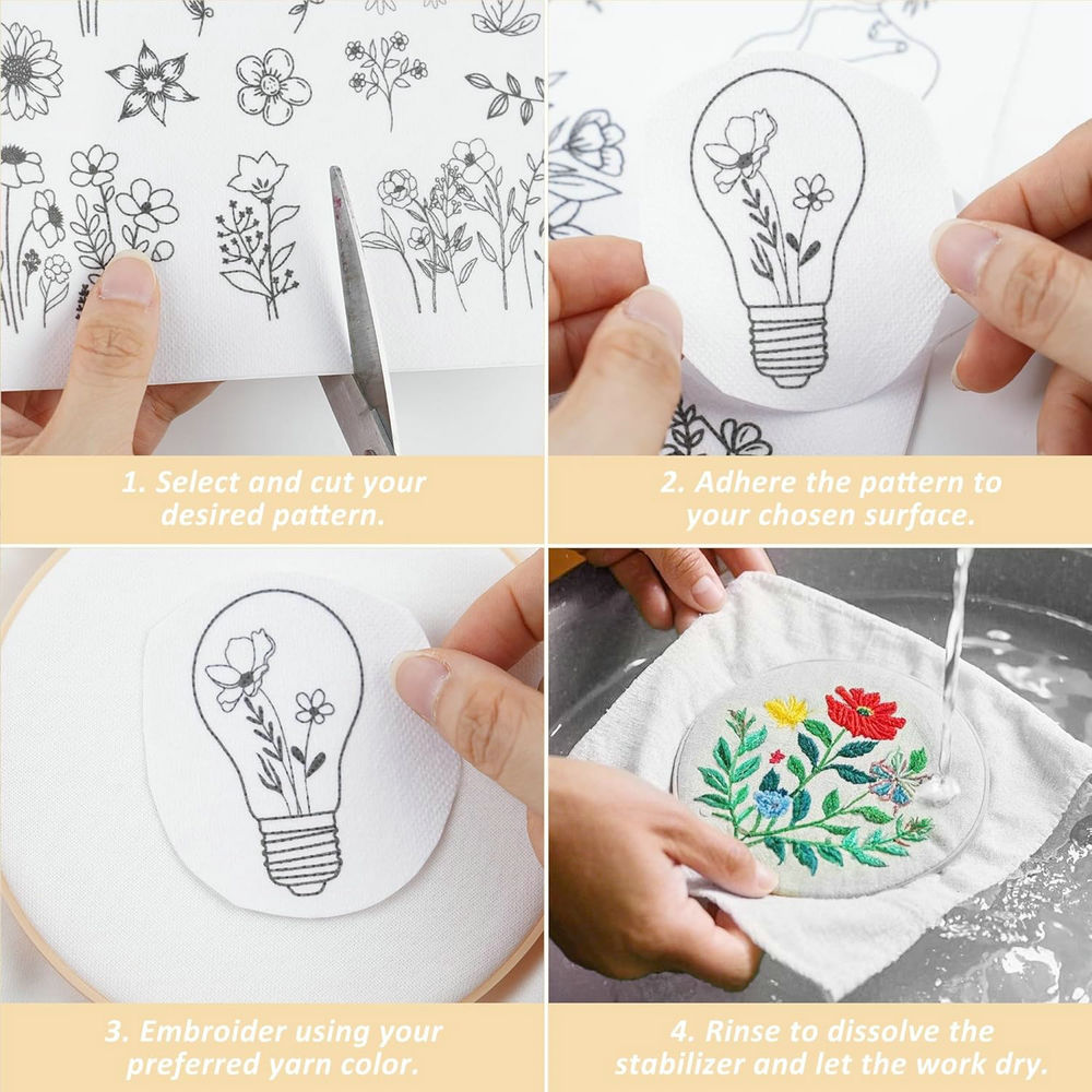 مثبتات أنماط التطريز القابلة ل - مراجعة Embroidery Flower Pattern وسعره